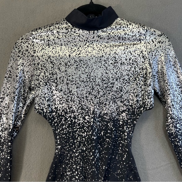 Adult Weissman Dance Costume Jazz Leotard silver Black Open Back SA SMALL ADULT - Picture 4 of 16